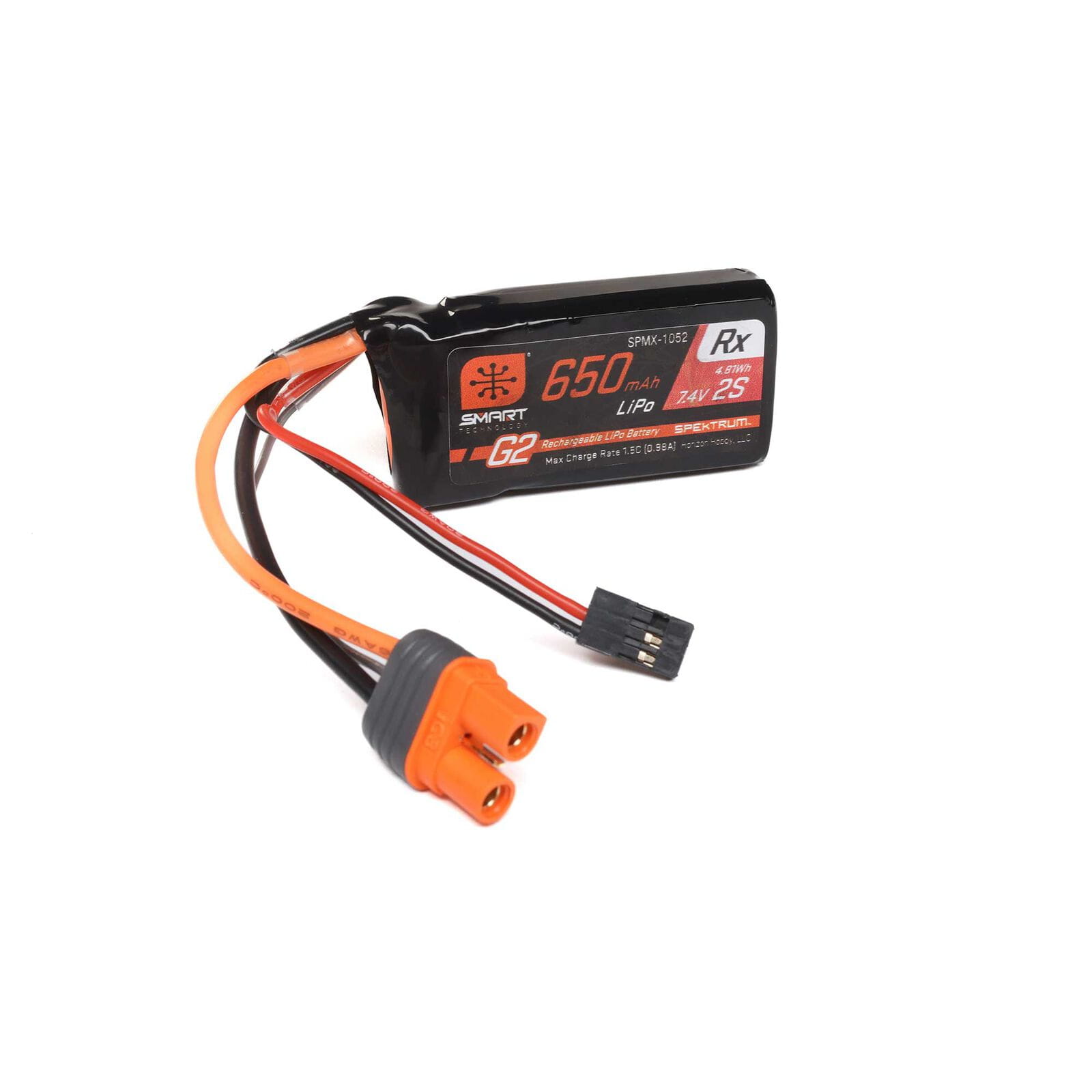 Spektrum 7_4V 650mAh 2S 15C Smart G2 Empfaenger Lipo Akku_ IC3 - RC-Zubehoer