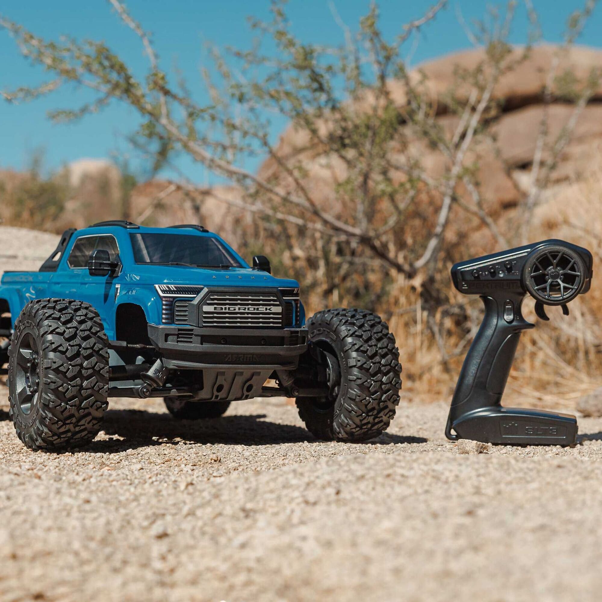 arrma big rock 223s blx 4x4 monster truck blau Arrma BIG ROCK 223S BLX 4X4 Monster Truck Blau RTR_ brushless bis 80 km_h
