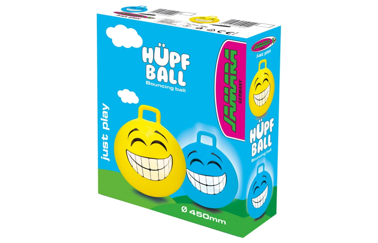 Jamara Hüpfball Smile gelb 450mm