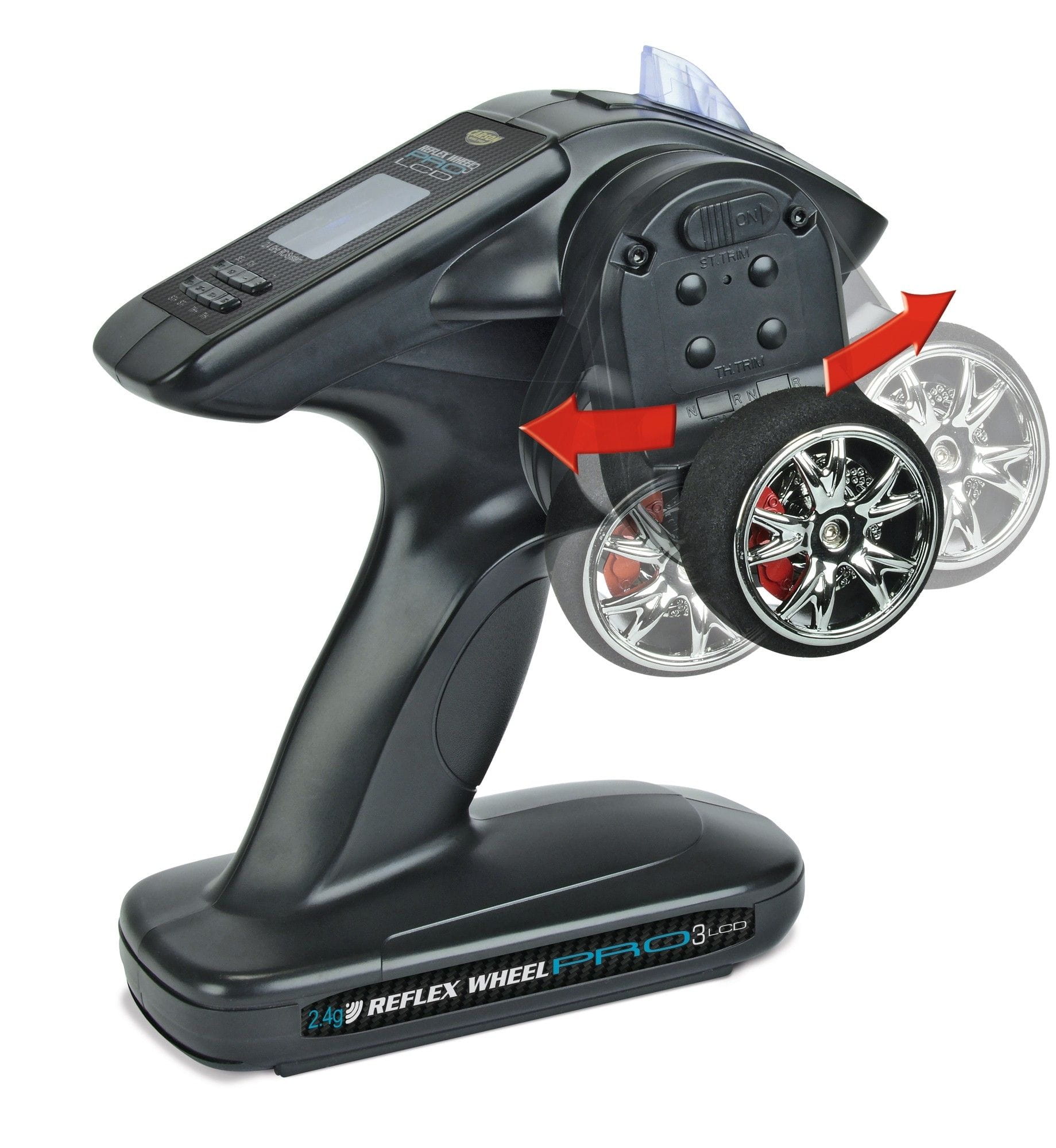 Carson Reflex Wheel Pro 3 LCD - 2.4GHz Fernsteuerung + Empfänger - Fer Carson Reflex Wheel Pro 3 LCD - 2.4GHz Fernsteuerung + Empfänger - Fer