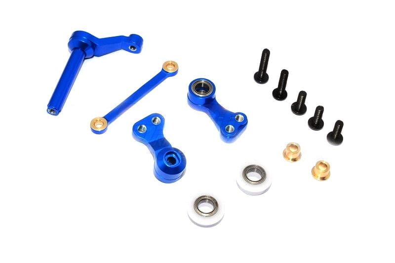 GPM ALLOY STEERING ASSEMBLY - 1SET fuer Tamiya CC01 _ BLUE - RC-Zubehoer