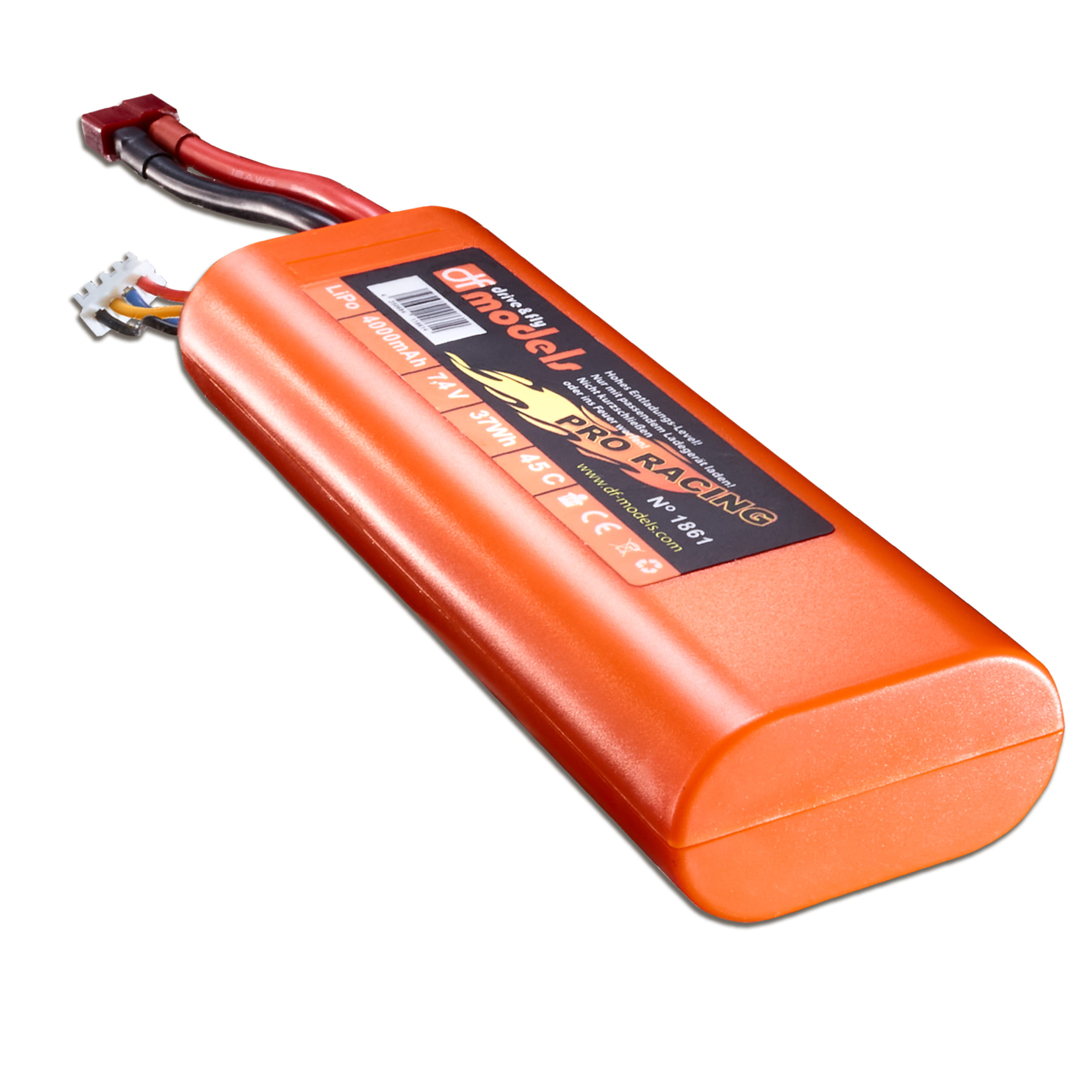 Drive _ Fly Models LiPo Akku 4000 mAh 45C 7_4V 2S fuer RC Cars