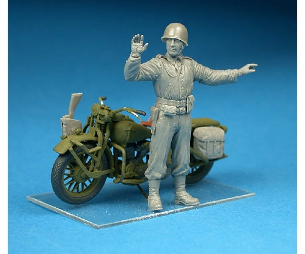 Plastikmodellbau von Miniart 1-35 us millitaerpolizei m motorrad