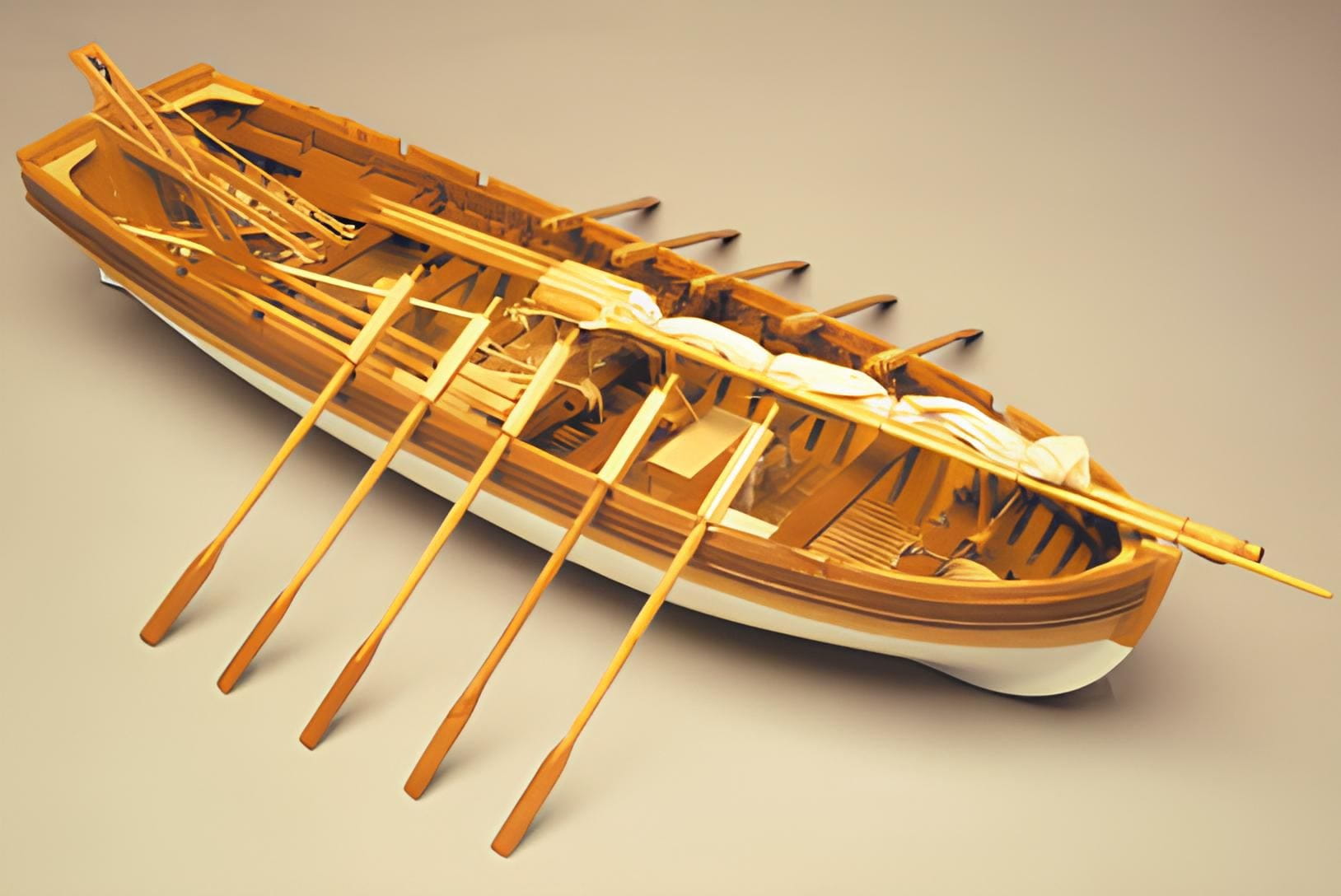 Beiboot Victory Baukasten Modell 1_16 aus Holz mit dreifacher Beplankung