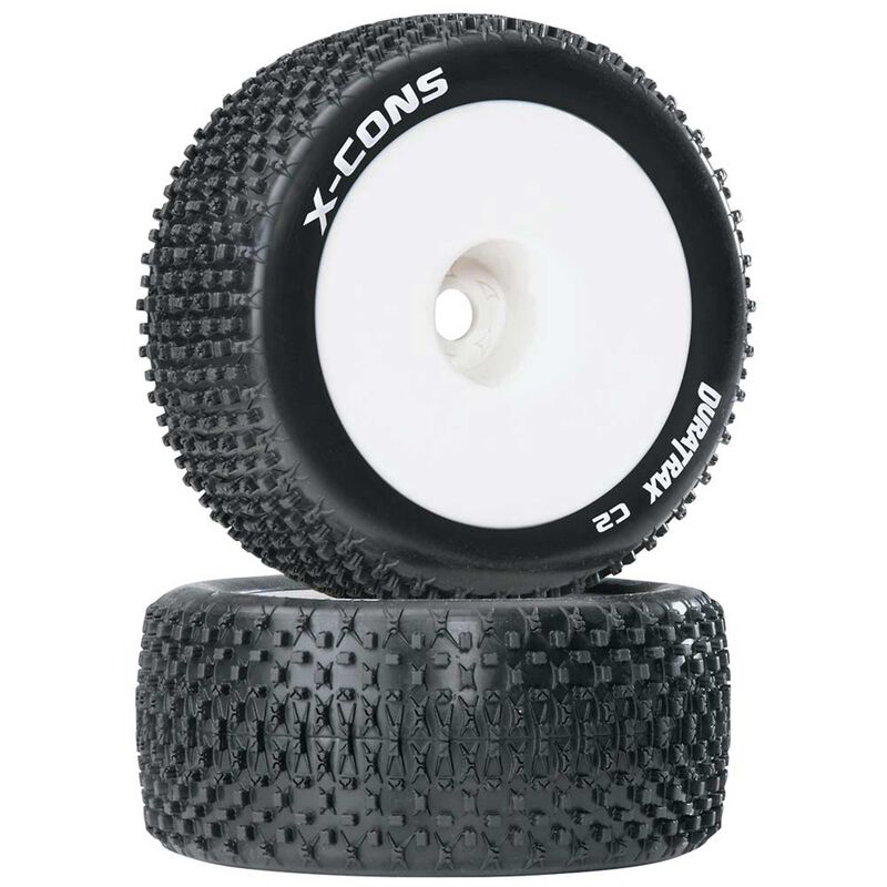 Duratrax X-Cons 1_8 Mounted 1_2 Offset C2 Truggy Reifens _2_ - RC-Zubehoer