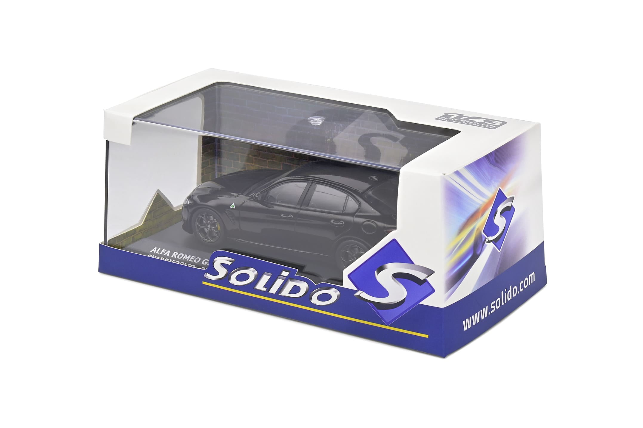 Alfa Romeo Giulia Quadrifoglio Modellauto 1_43 in Schwarz von Solido