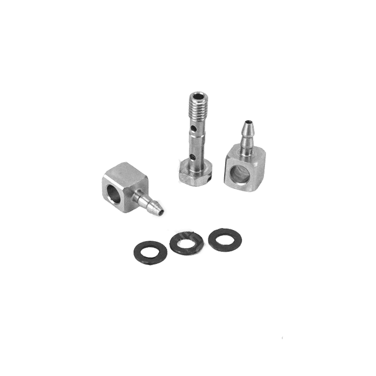Lesu Hydraulik Doppel-Nippel Winkel M3 fuer 2_5_1_5mm Schlauch - RC-Zubehoer