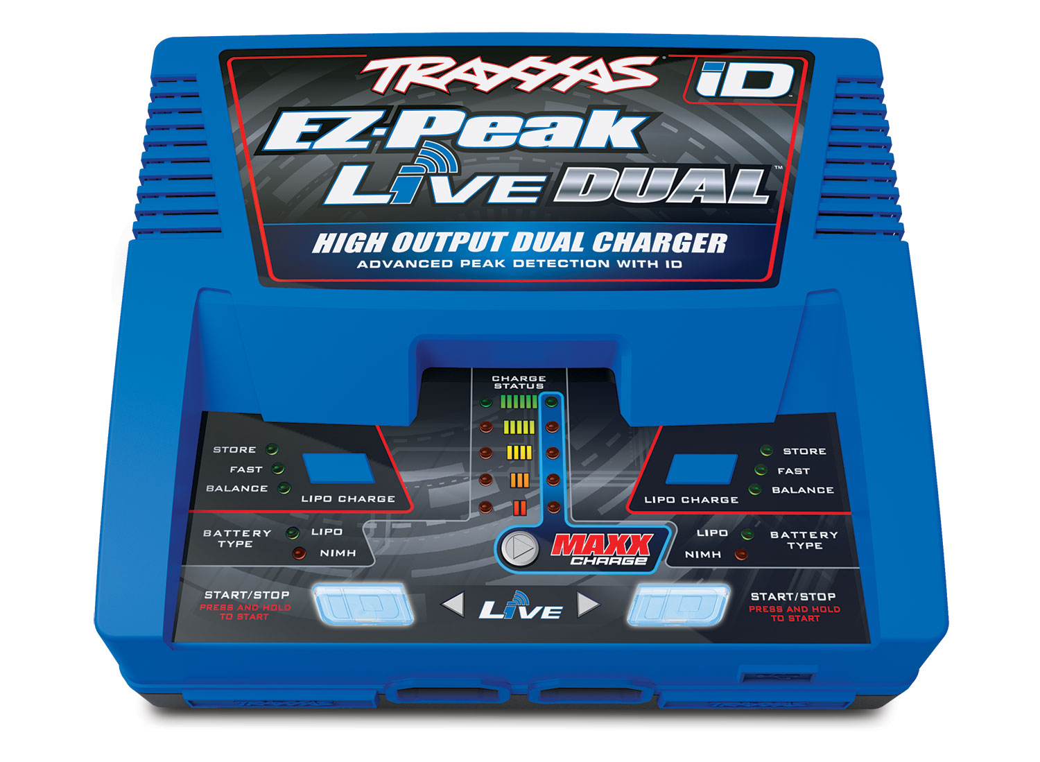 Traxxas Akku- und Ladegeraet-Komplettset mit 2x 6700mAh LiPo-Akkus