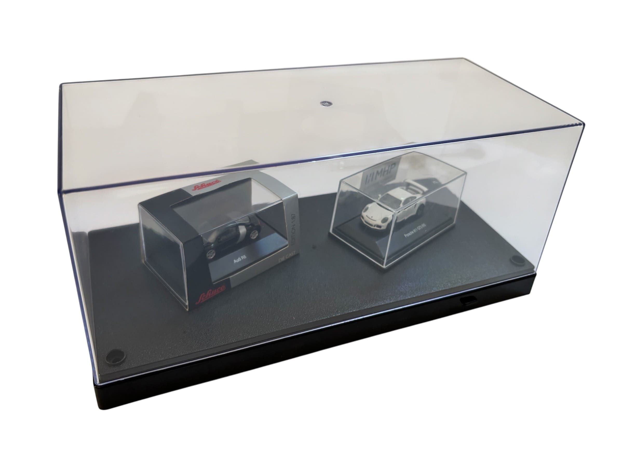 Triple9 LED-Vitrine fuer Modellautos 1_43_1_64 Schwarz mit Beleuchtung_