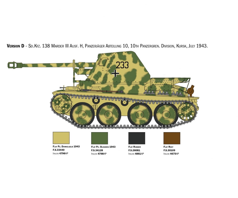 Italeri 1:35 Dt. Sd.Kfz.138 Marder III Ausf. H