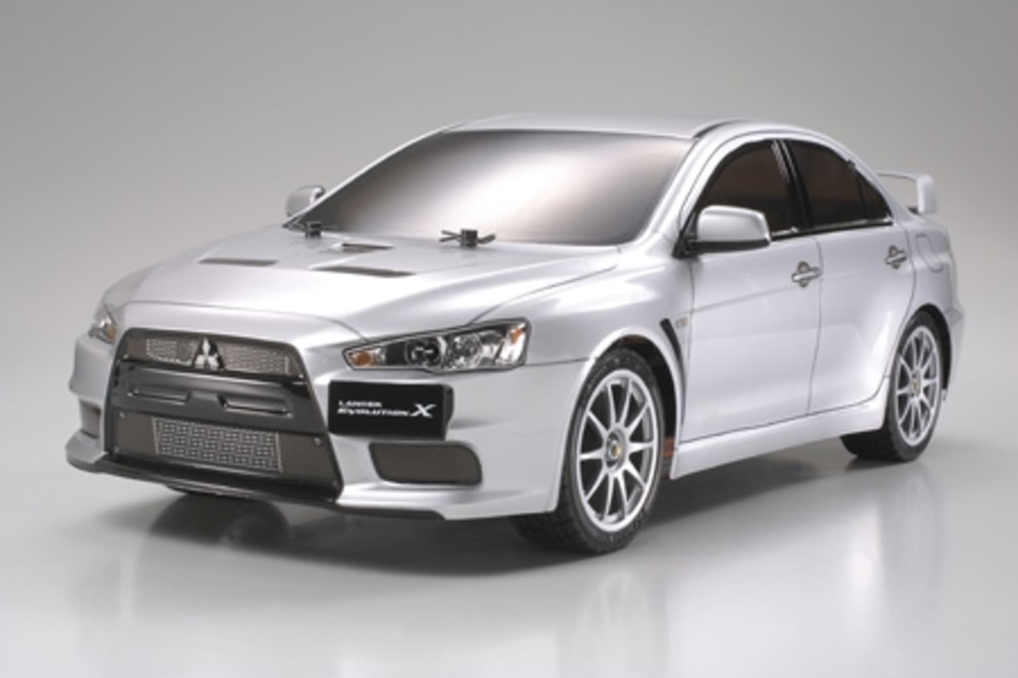 Tamiya Karosserie Mitsubishi Lancer Evo X 1_10 unlackiert aus Lexan_