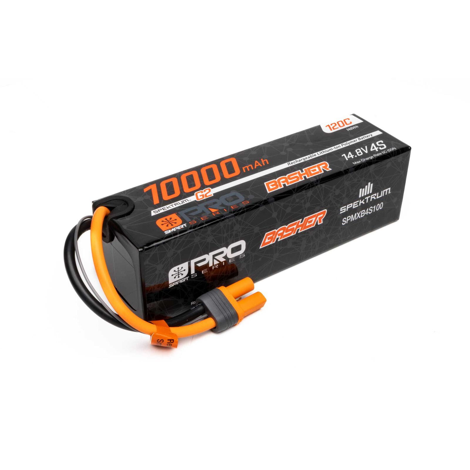 Spektrum Lipo Akku 14,8V 10000mAh 4S Smart Pro Basher 120C IC5 Spektrum Lipo Akku 14,8V 10000mAh 4S Smart Pro Basher 120C IC5
