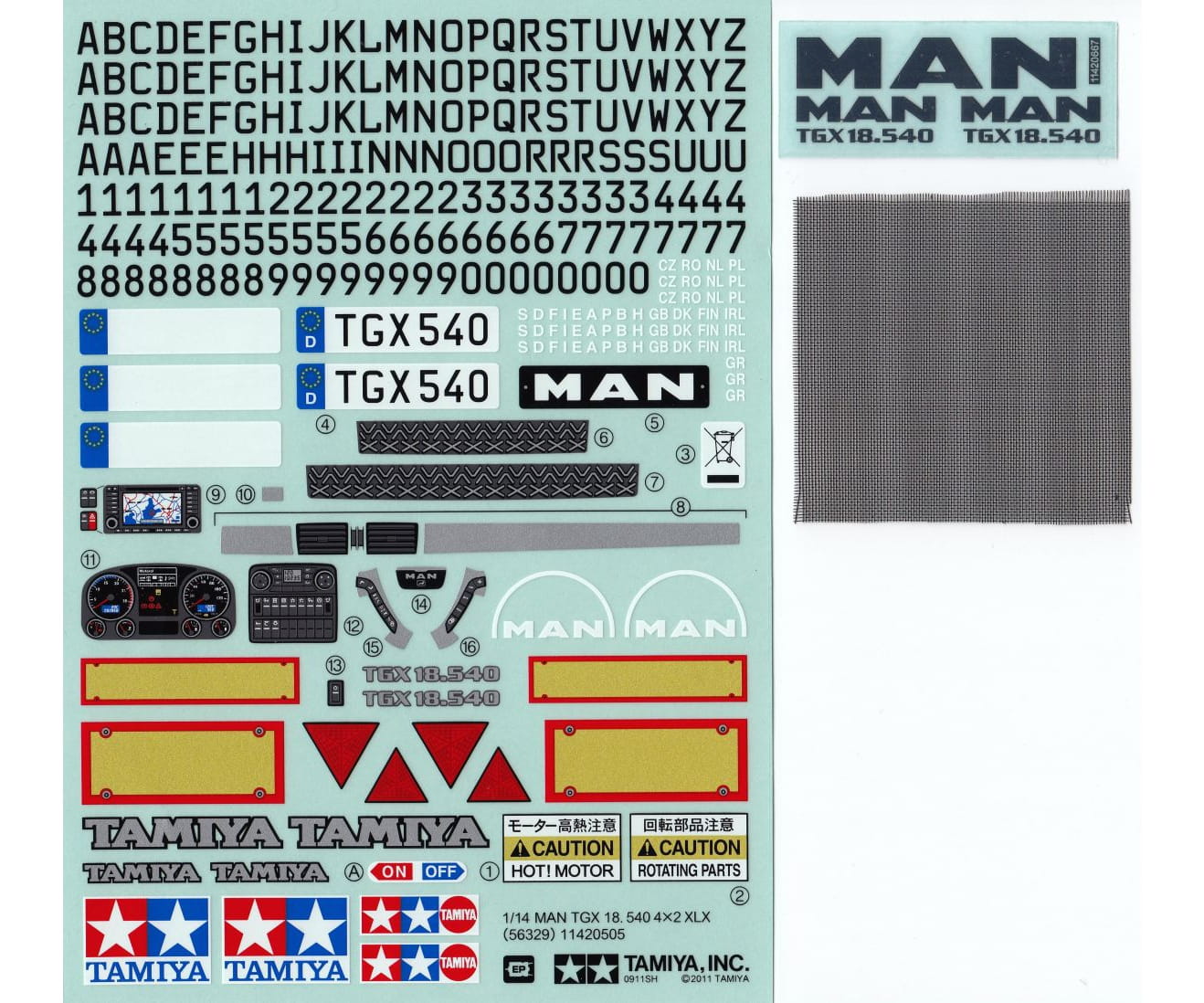 Tamiya Sticker MAN TGX 18.540 Ver.II