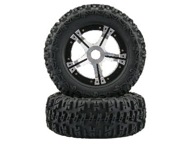 Amewi 054025 Vorderrad komplett auf Aluminium Felge, 2 Stück Amewi 054025 Vorderrad komplett auf Aluminium Felge_ 2 Stueck - RC-Zubehoer