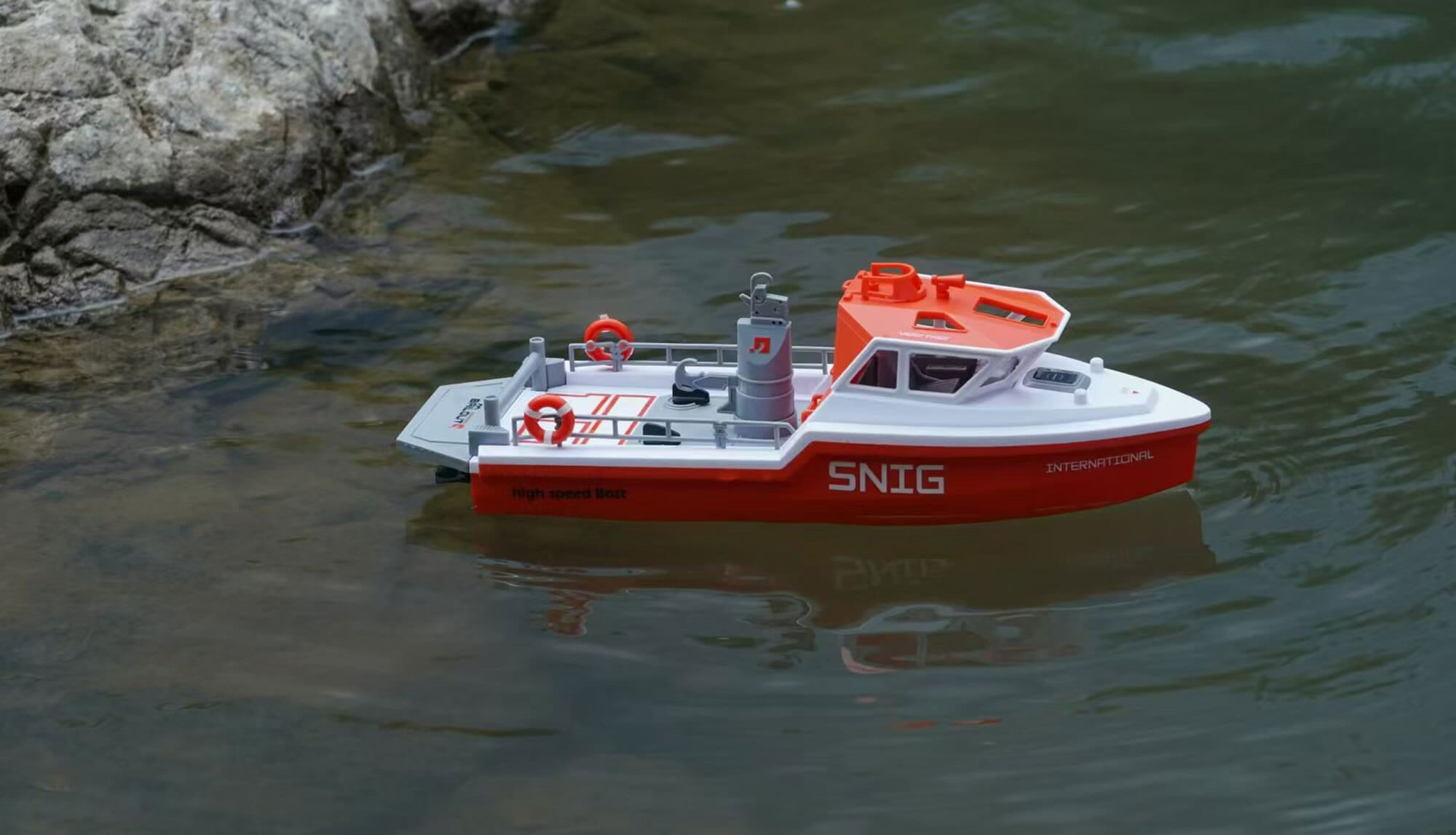 Amewi RC Rettungsboot brushless Jetantrieb 320mm RTR weiss_orange - Art_-Nr. 26116