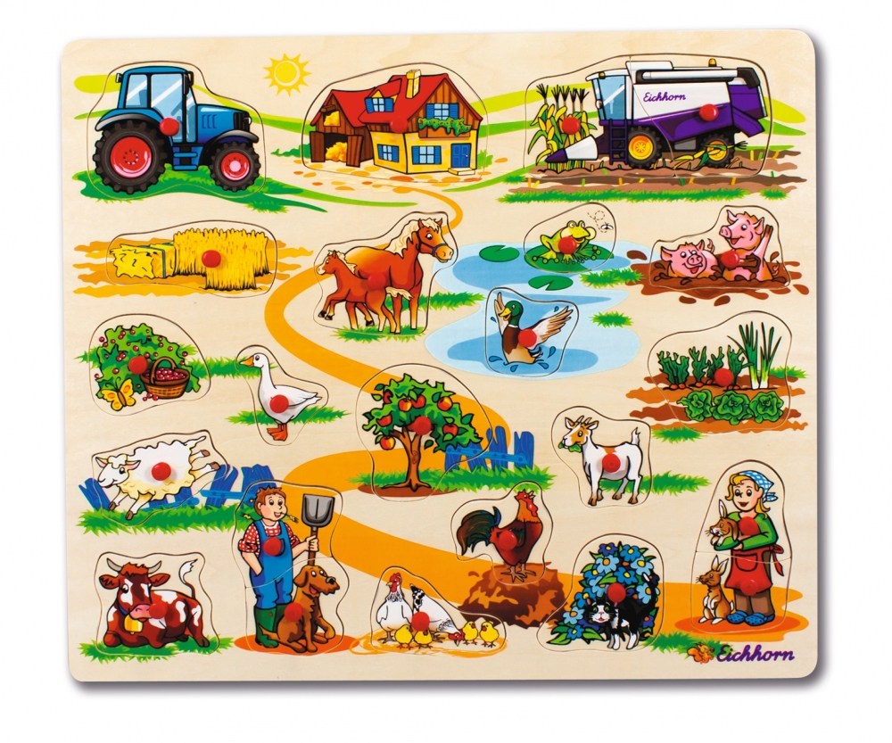 Eichhorn Steckpuzzle, 3-sort. Lieferumfang 1 Stück