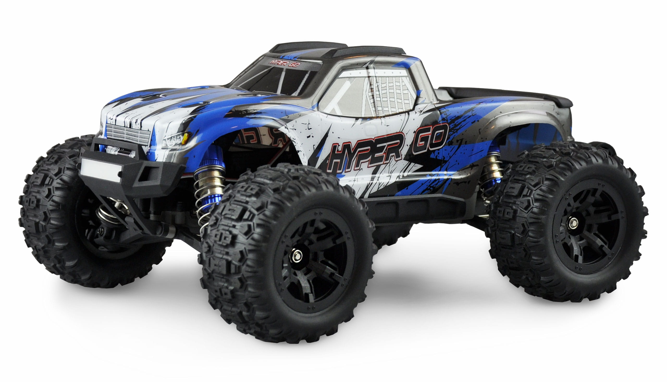 Amewi Hyper GO Monstertruck 4WD GPS 1_16 RTR – Brushed_ Wheelie-Modus_ LED-Beleuchtung