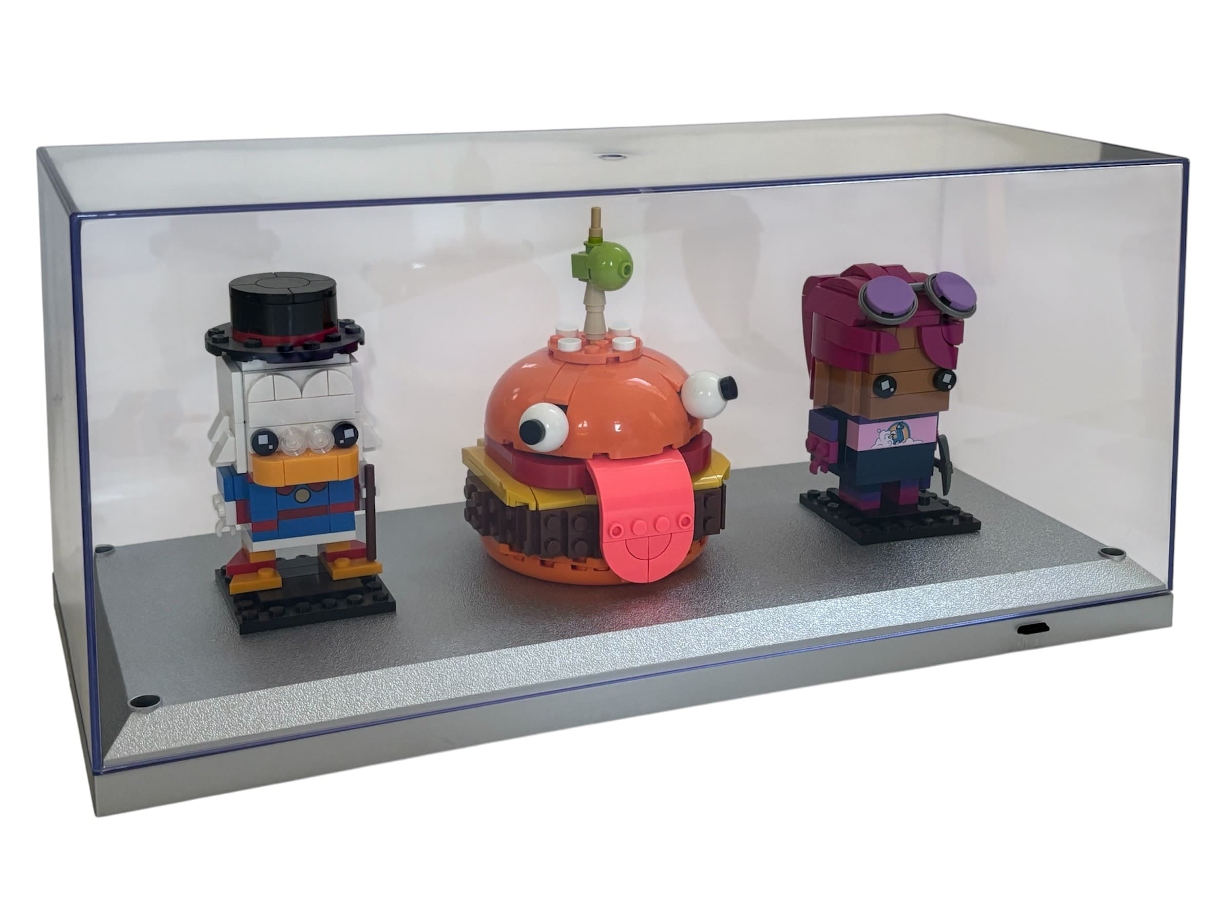 Triple9 LED Modellauto Vitrine 1_18 mit silberne Basis_
