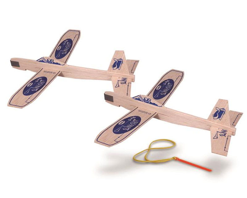Guillow's Freiflugmodell Sling Shot Balsakatapultgleiter 2er Pack Wurfgleiter - RC-Zubehoer