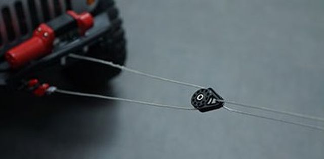 Thicon Scale Umlenkrolle fuer Seilwinden aus Stahl schwarz - RC-Zubehoer