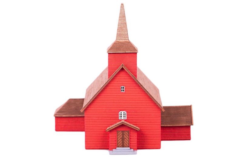 Krick Dusek Schweden Älgaras Holzkirche Bausatz 1:87