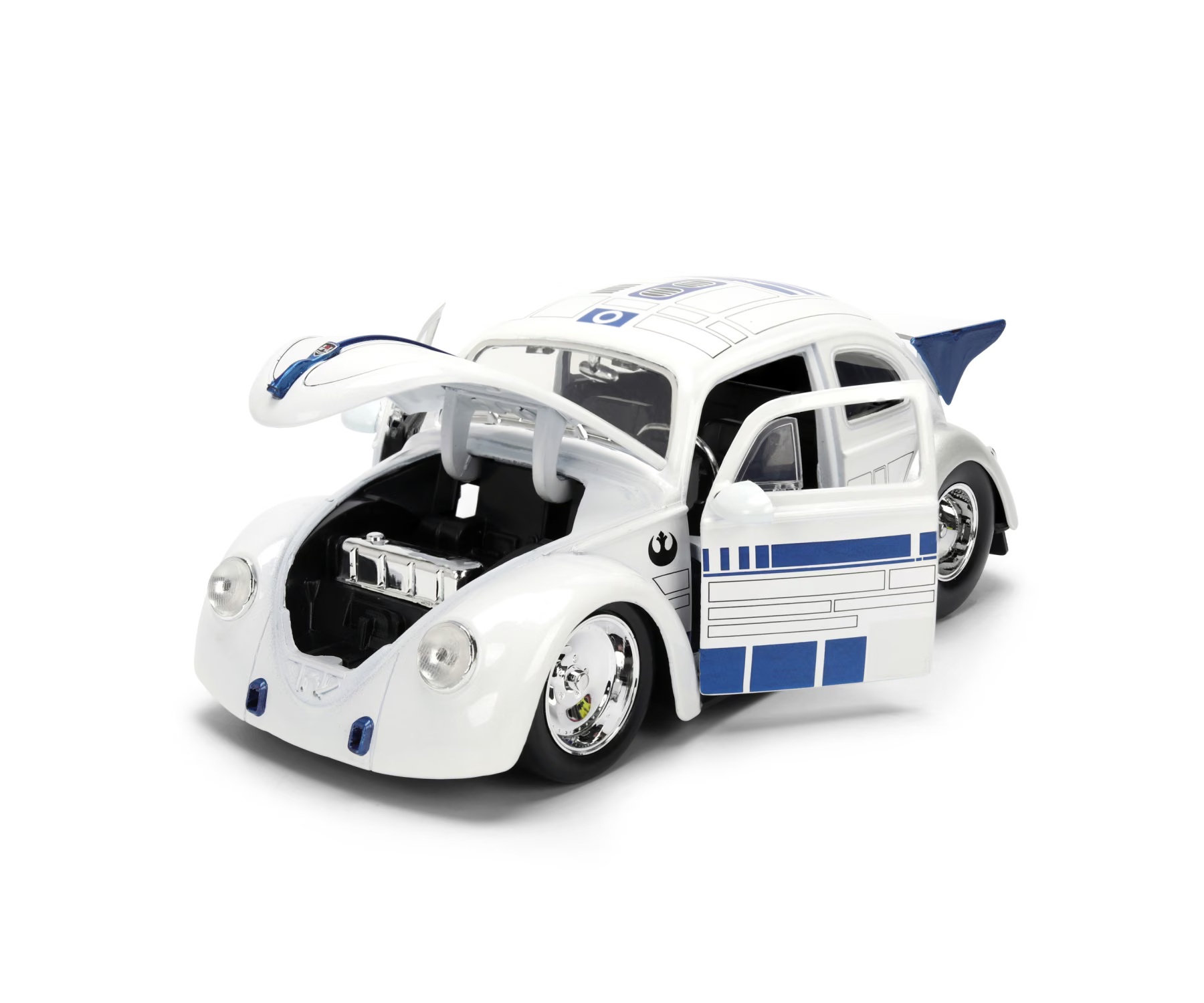 Jada Toys Star Wars R2-D2 VW Drag Beetle 1959 1_24 mit Metallfigur