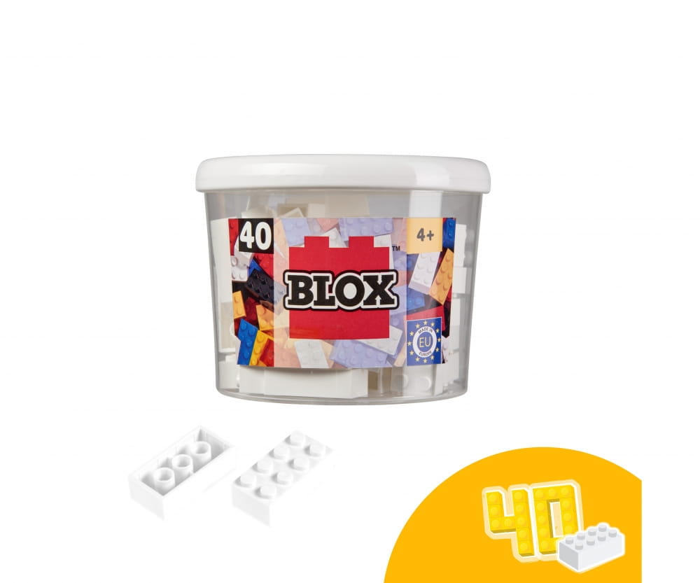 Simba Blox Bausteine 40 weiße 8er Steine in Dose