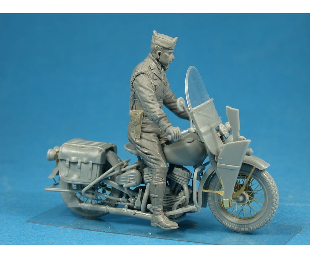 Plastikmodellbau von Miniart 1-35 us militaer polizei m motorrad