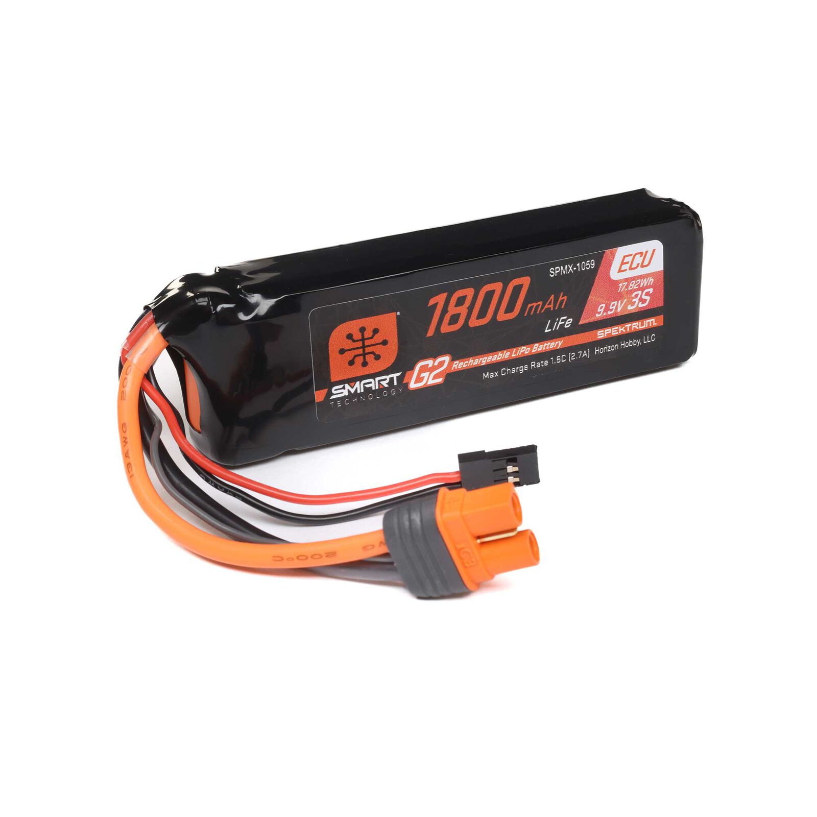 Spektrum 11_1V 1800mAh 3S 10C Smart G2 ECU LiFe Akku_ IC3 - RC-Zubehoer