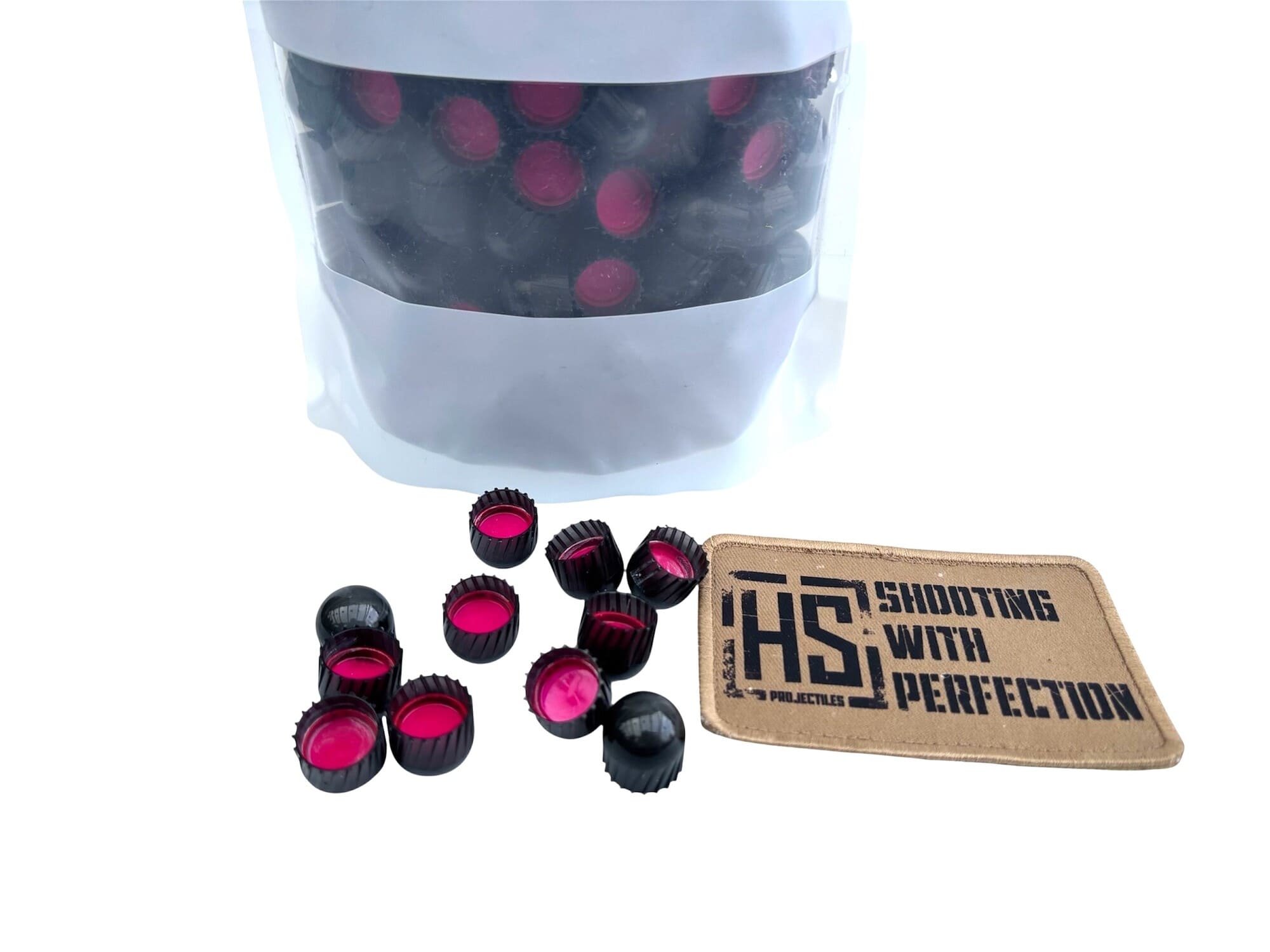HS Projectiles Trainingsprojektile Paintball 200 Stueck Schwarz Pink MagFed