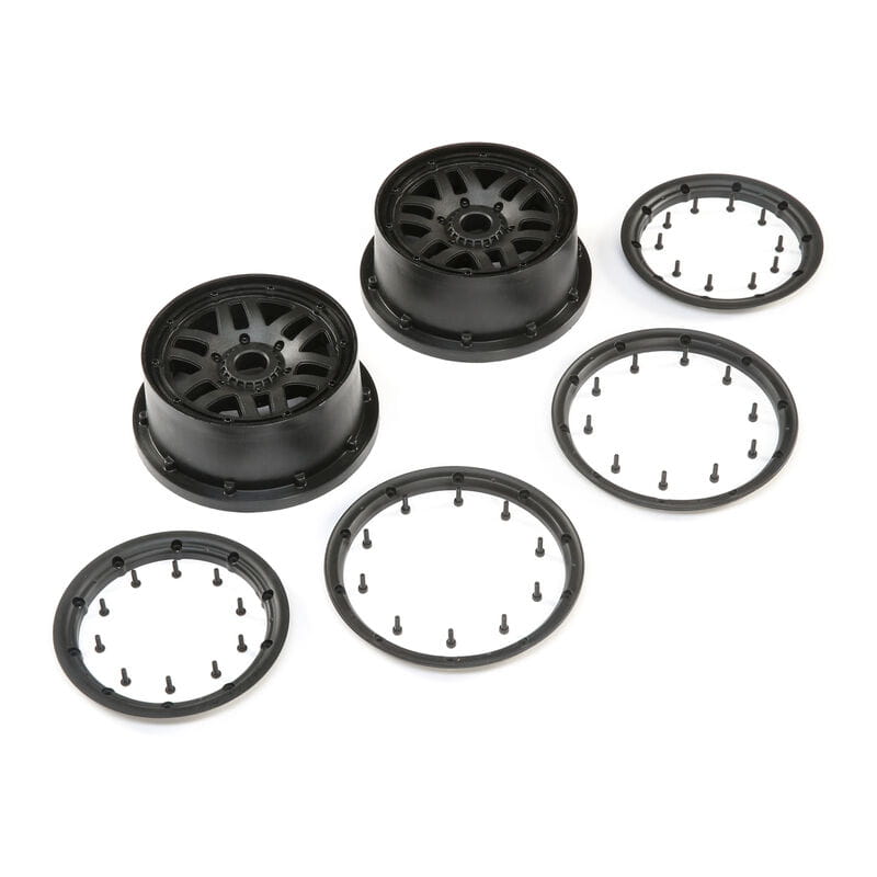 Losi Wheel - Beadlock Set_ Black _2_ 5ive-T 2.0 - RC-Zubehoer