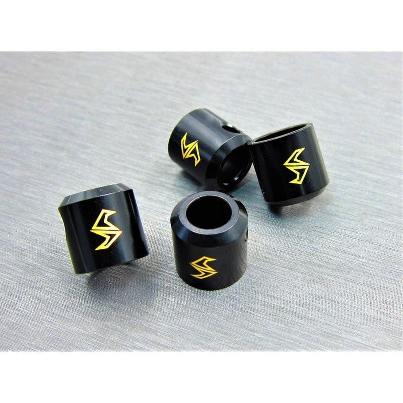 SAMIX Messing Antriebswellehuelsen 4Stk. fuer Axial SCX10-3 - RC-Zubehoer
