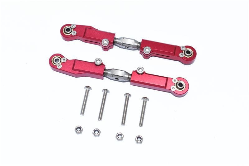 GPM Edelstahl Spurstange mit Alu-Kugelpfannen oben hinten rot für ARRMA Limitless, Infraction 6s