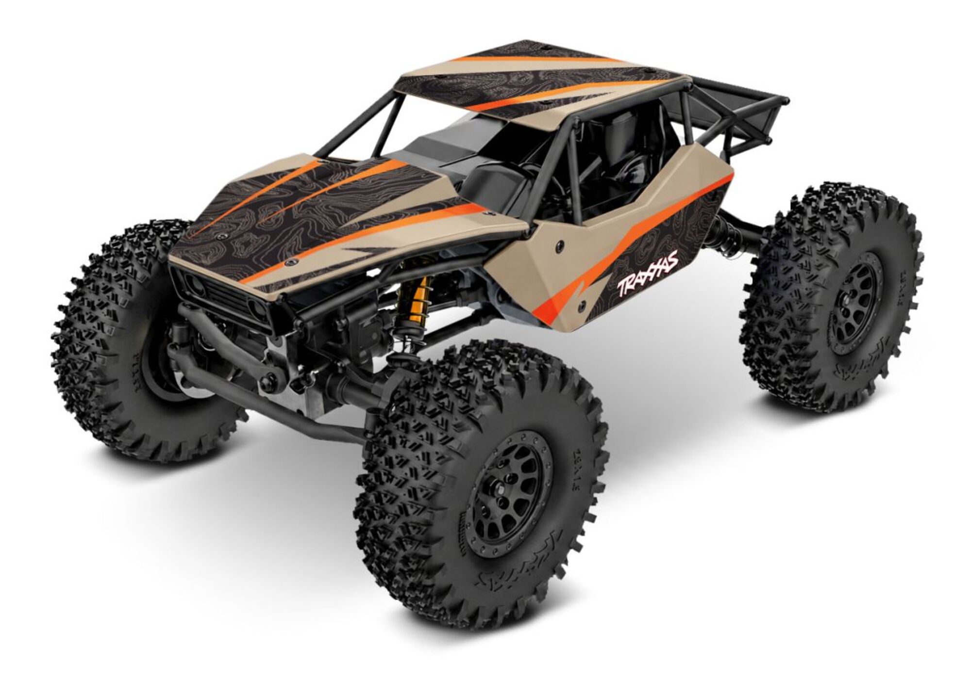 Traxxas TXC-4M Extreme Crawler Sand 1_18 Brushless 4WD RTR mit 3S LiPo Akku und USB-Ladegeraet
