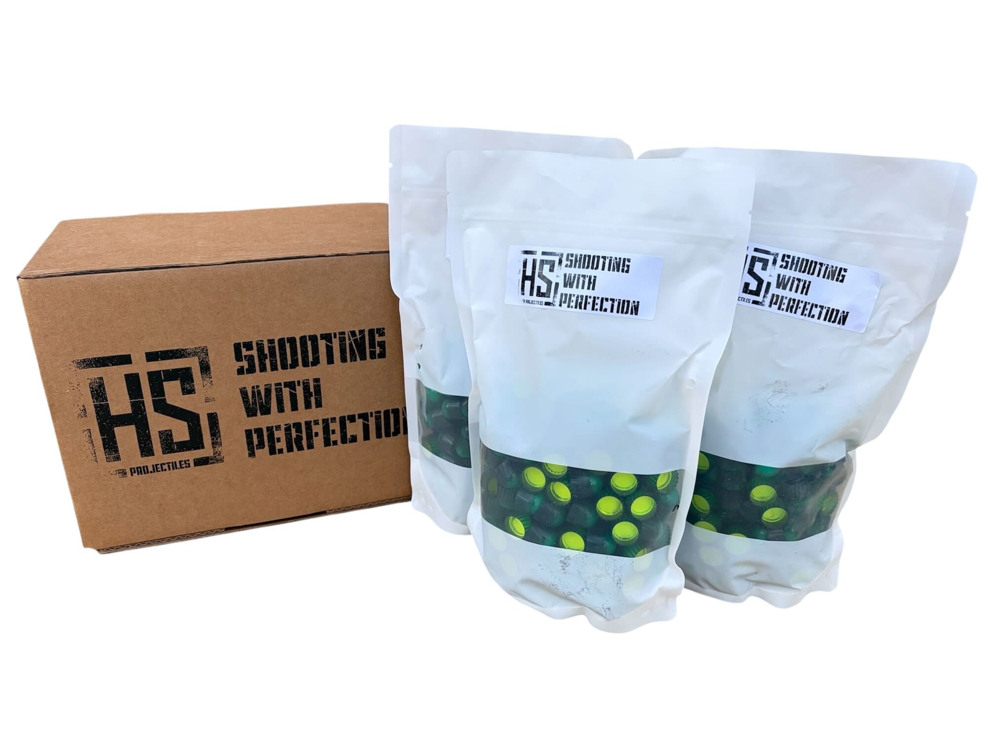 HS Projectiles Trainingsprojektile Paintball 600 Stueck Apache Snow Edition MagFed