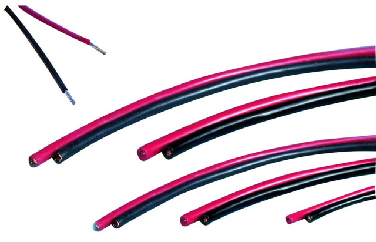Jamara Kabel SILIKON 2,5mm² rot/schwarz 2x2m