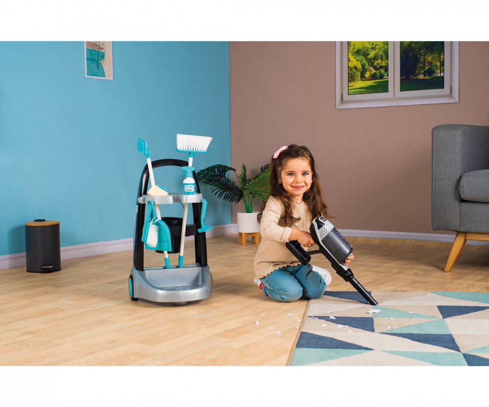 Smoby Rowenta Reinigungstrolley + Staubsauger