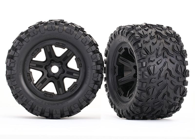 Traxxas Reifen auf Felge schwarz montiert _Talon EXT 3.8_ - RC-Zubehoer