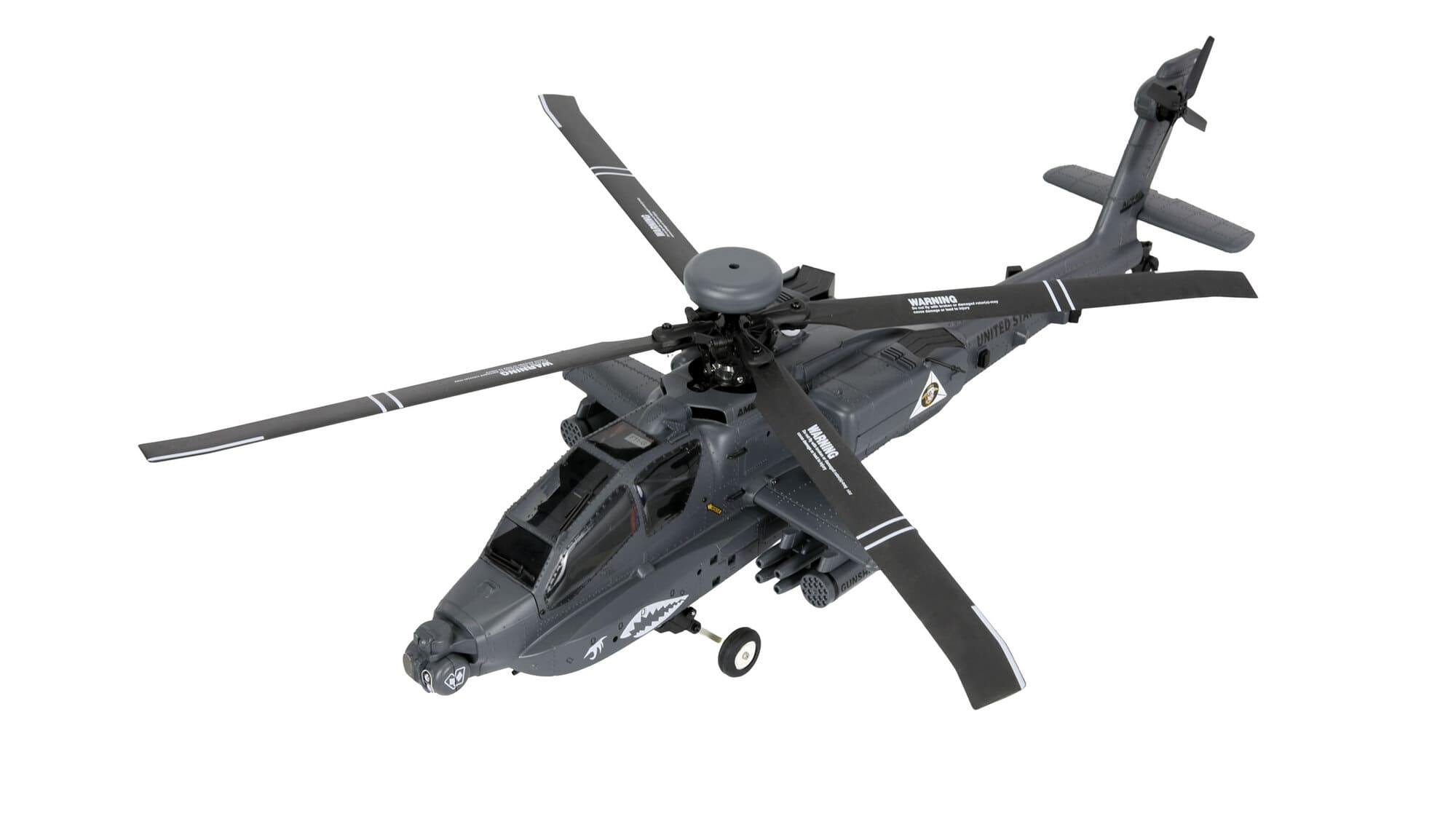 Amewi Apache AH-64D CP Helikopter grau 1_32 6G_3D RTF mit Transportkoffer