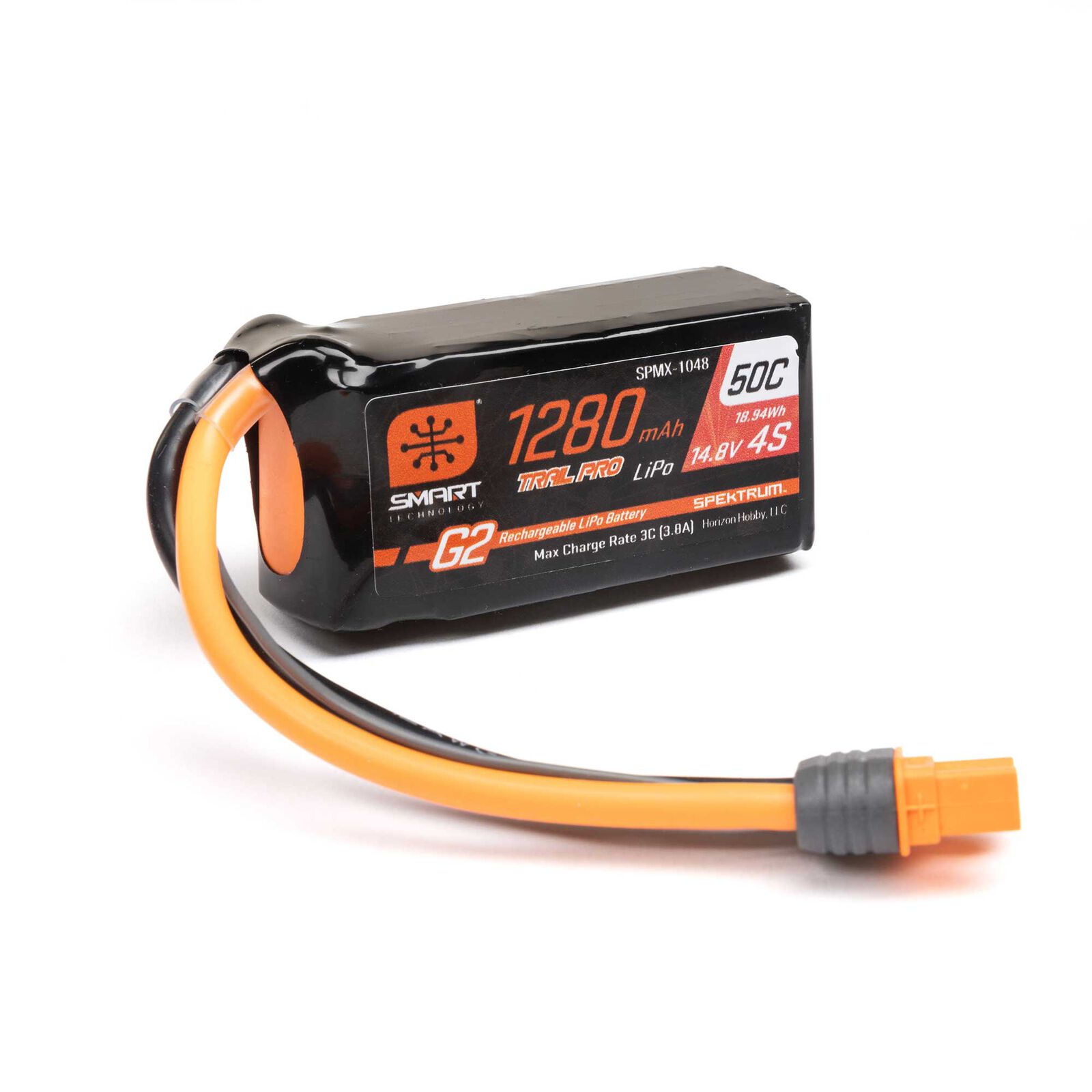 spektrum-lipo-akku-14-8v-1280mah-4s-50c-smart-g2-trail-pro-ic3
