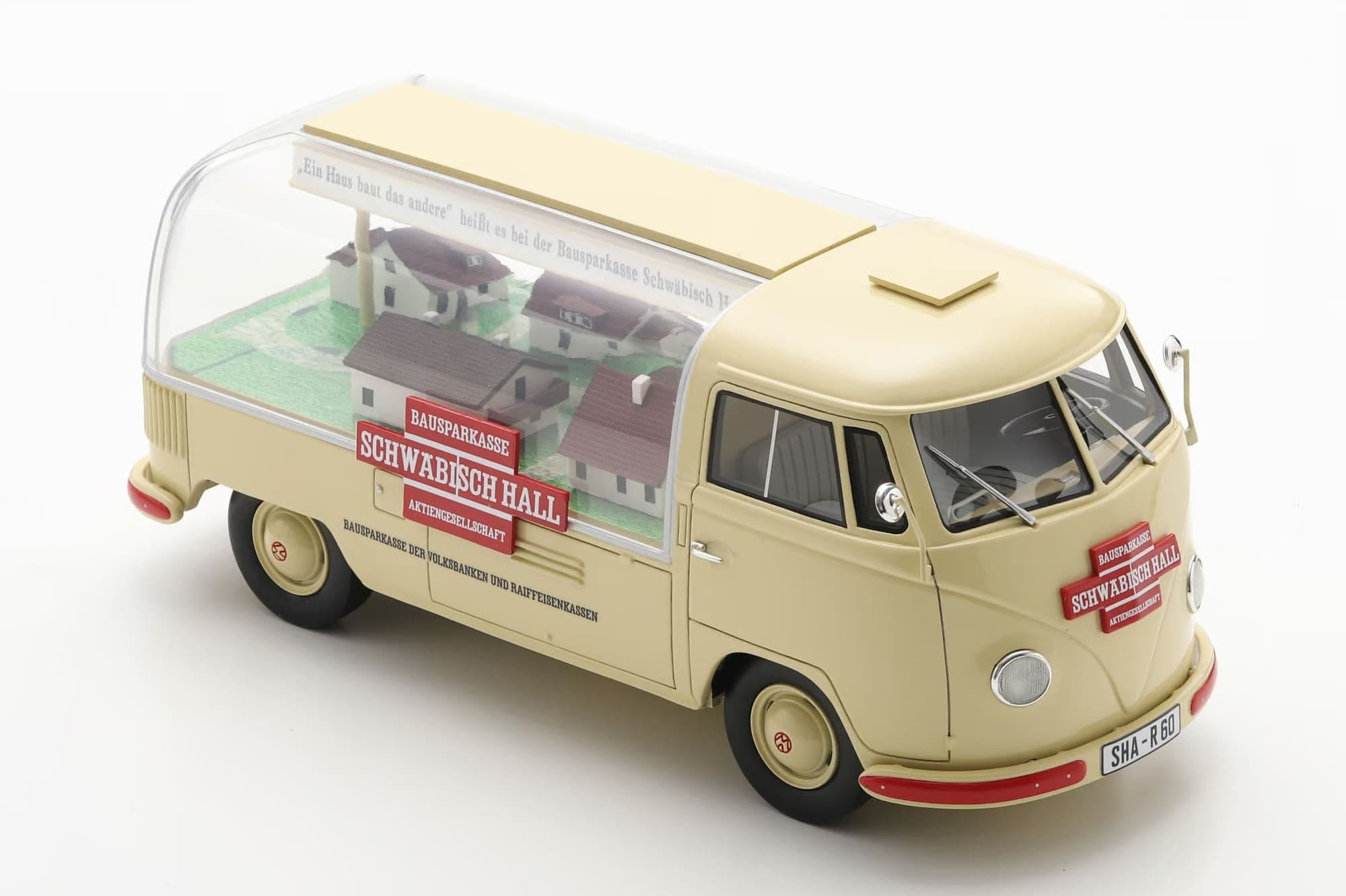 Schuco VW T1 Werbe-Bus Schwaebisch Hall 1_18 Sammlermodell