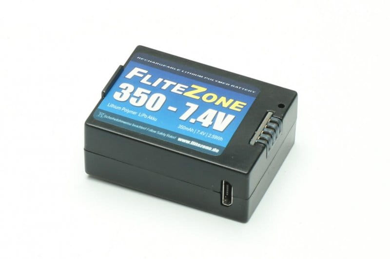 FliteZone Lipo Akku 7,4V 350mAh für Hubschrauber z.B ADAC EC135
