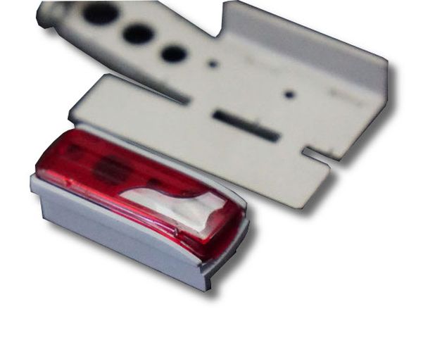 Lesu 1_14 Euro-Rueckleuchten mit Halter aus Edelstahl - RC-Zubehoer