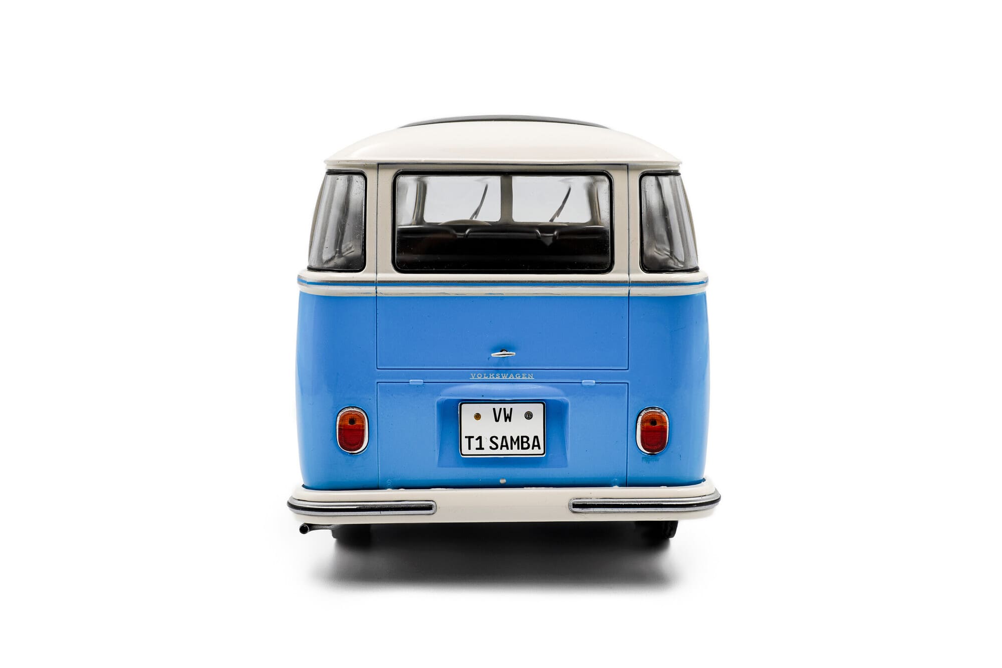 Solido VW T1 Samba 21 Fenster Blau Weiss Standmodellauto im Massstab 1_18