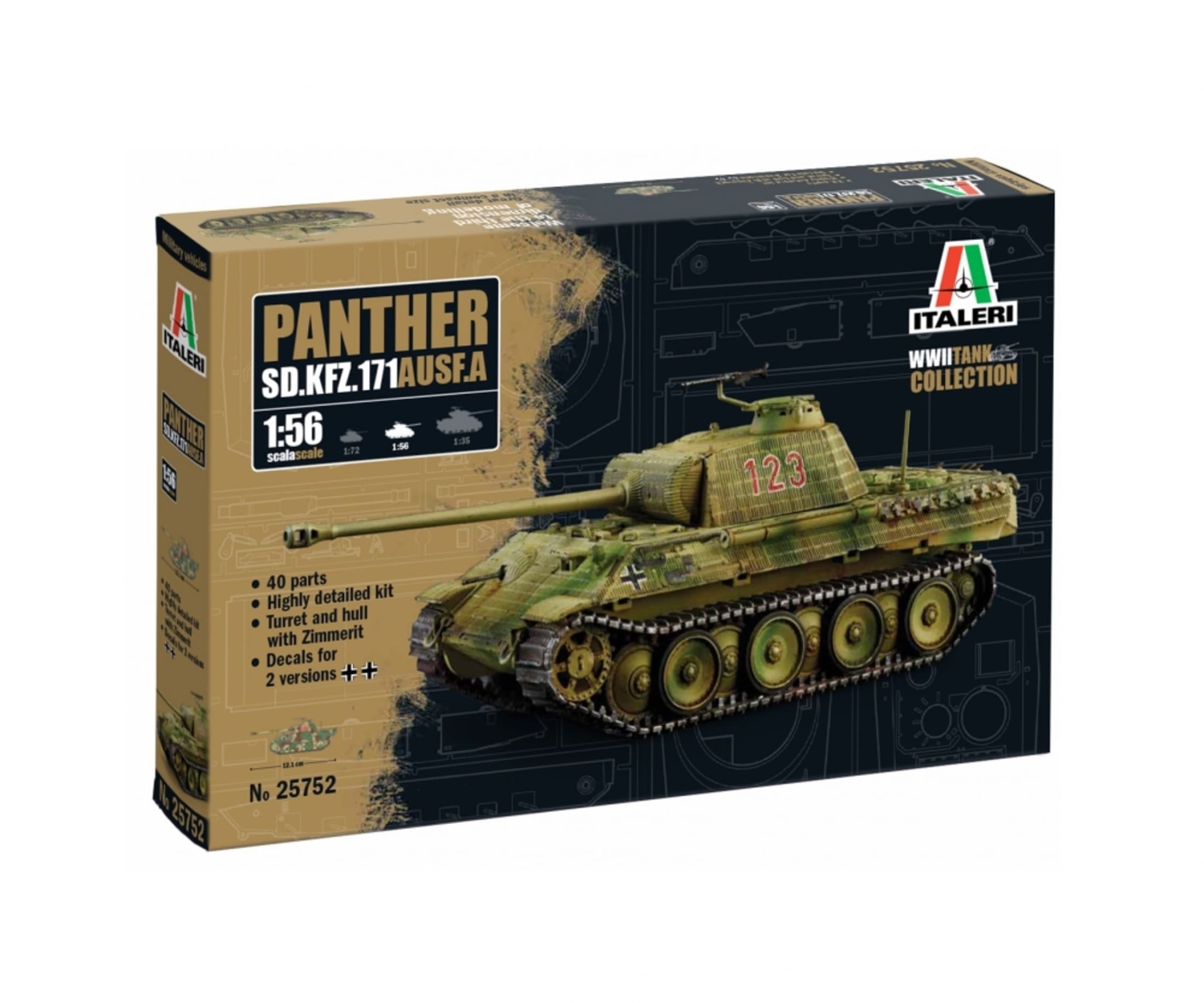 Plastikmodellbau von Italeri 1 56 sd kfz 171 panther ausf a