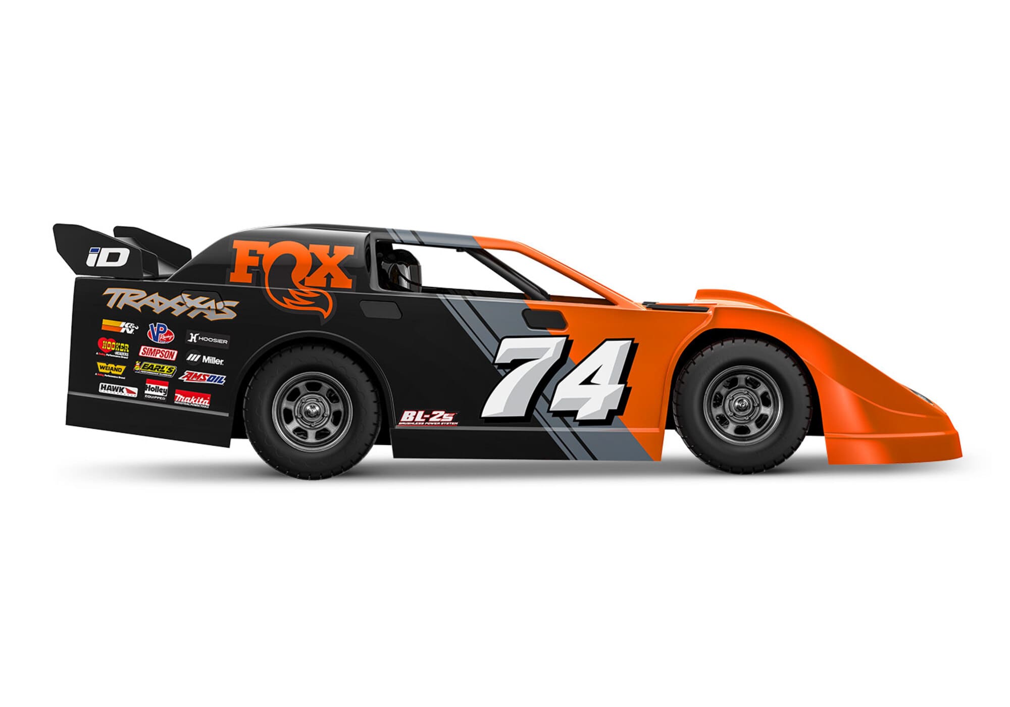 Traxxas Slash Late Model BL-2s Dirt Oval 1-10-fox