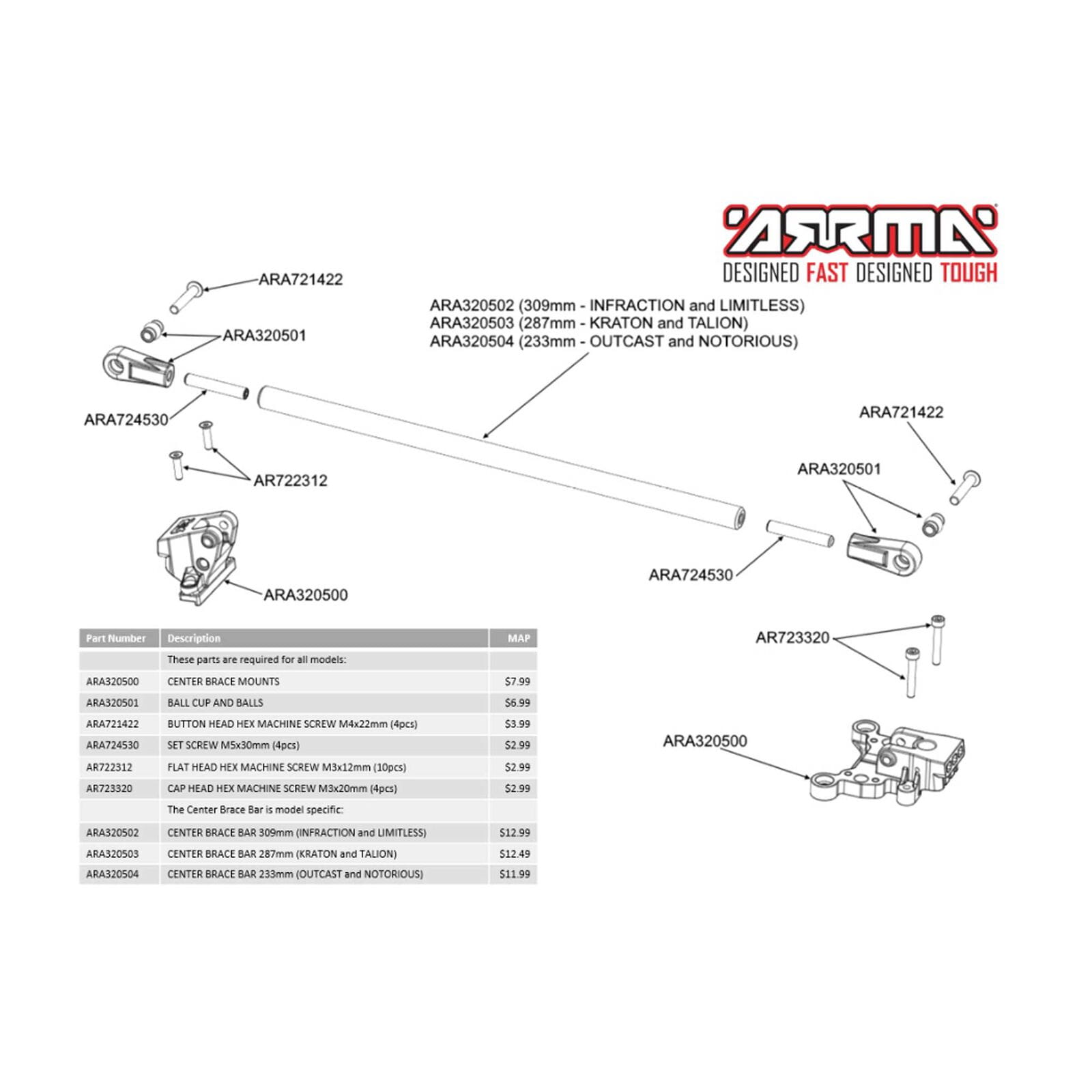 Arrma Ball Cup and Balls - RC-Zubehoer