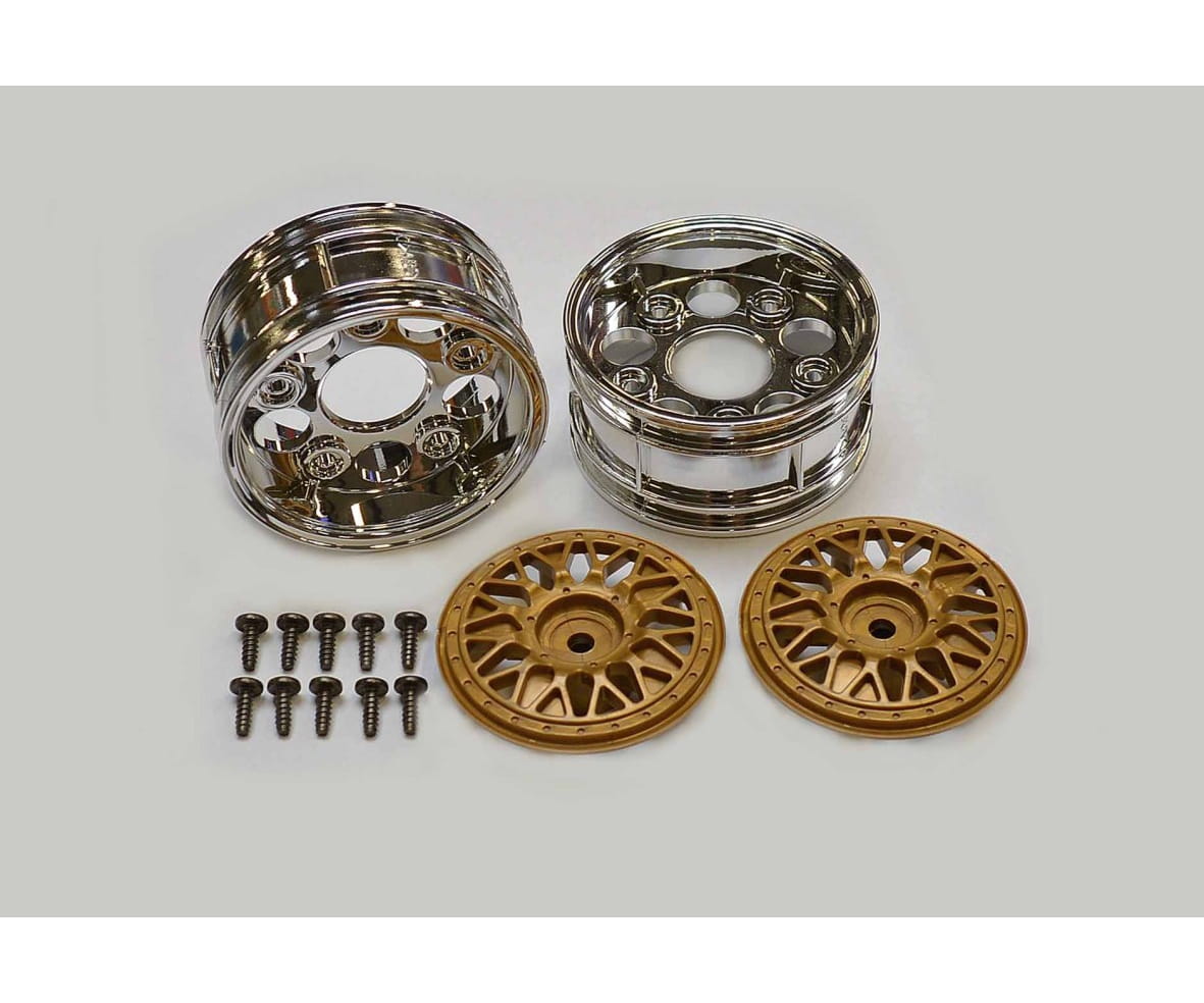 Tamiya Felgen Porsche Taisan chrom gold 26mm _2_ - RC-Zubehoer