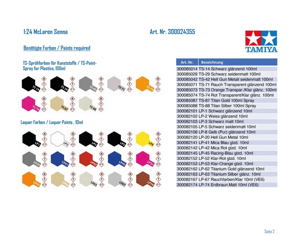 Tamiya McLaren Senna 1:24 Platik Modellbau Auto Bausatz Tamiya McLaren Senna 1_24 Platik Modellbau Auto Bausatz - RC-Zubehoer