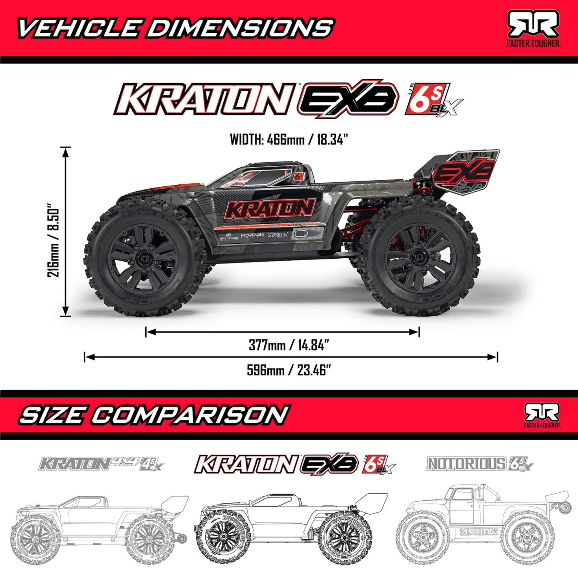 Arrma 1_8 KRATON 6S EXB 4X4 RTR Monstertruck Brushless Offroad